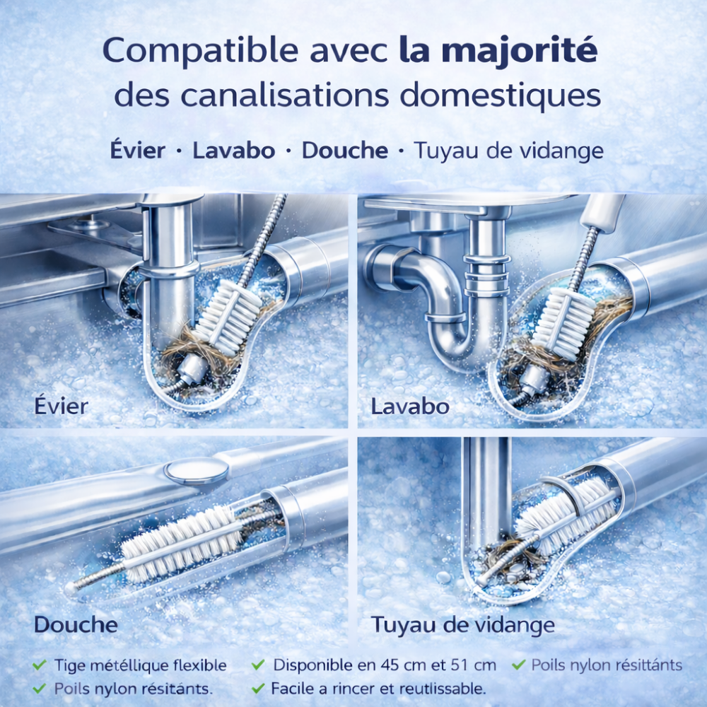Brosse Anti-Bouchon Flexible